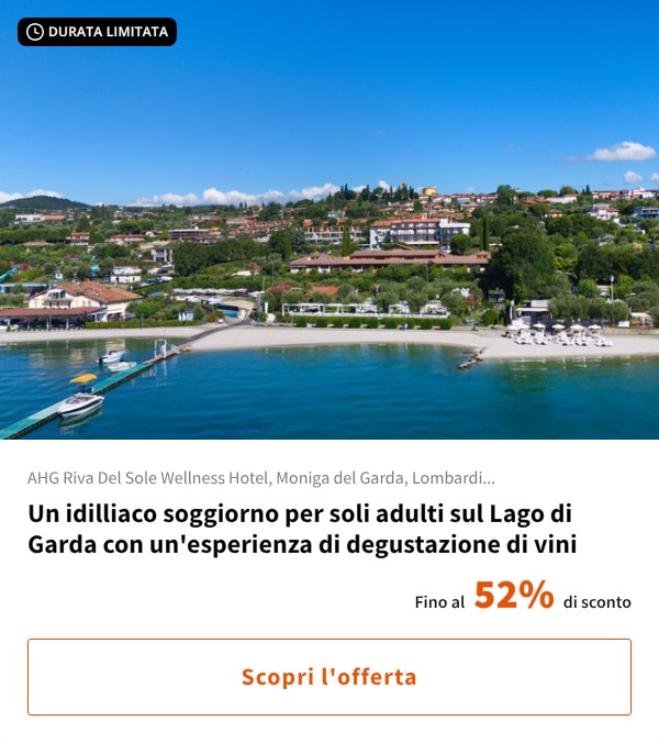 Un idilliaco soggiorno per soli adulti sul Lago di Garda con un'esperienza di degustazione di vini