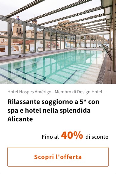 Rilassante soggiorno a 5* con spa e hotel nella splendida Alicante