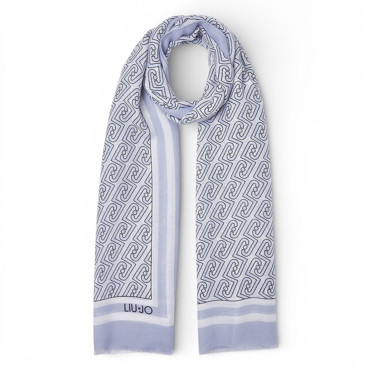 LIU JO - Stola con logo monogramma all over