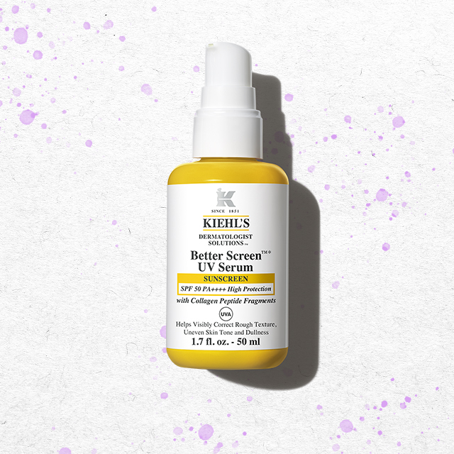 Kiehl's Better Screen UV Serum SPF 50 PA++++, siero solare con  Peptidi di Collagene per protezione e correzione imperfezioni.
