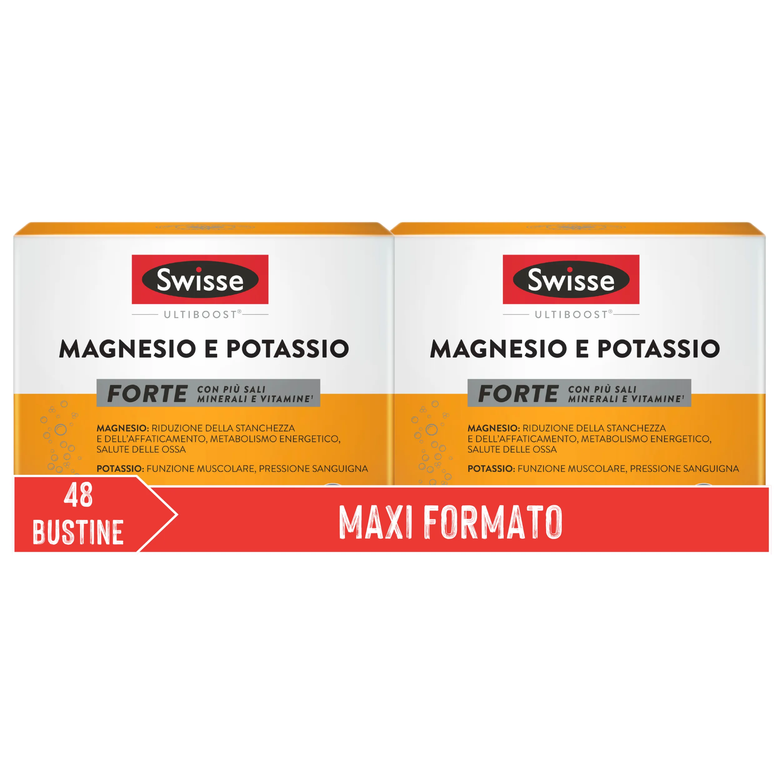 Swisse Magnesio e Potassio Forte Integratore Bipacco 48 Bustine