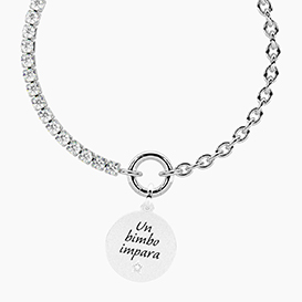 Bracciale DUETTO   con ciondolo L’AMORE INSEGNA