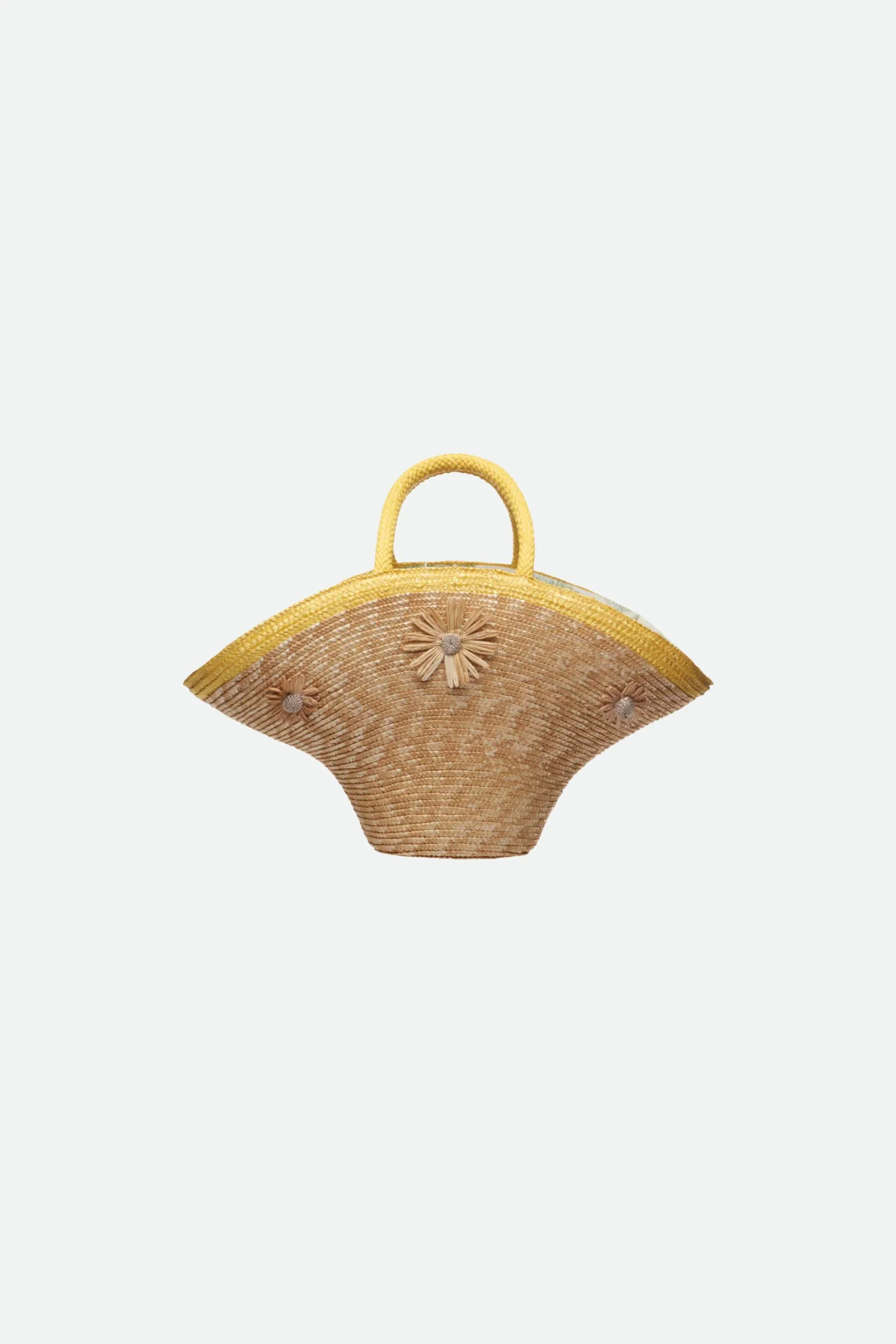 Image of La Milanesa Borsa Calore in Rafia Gialla