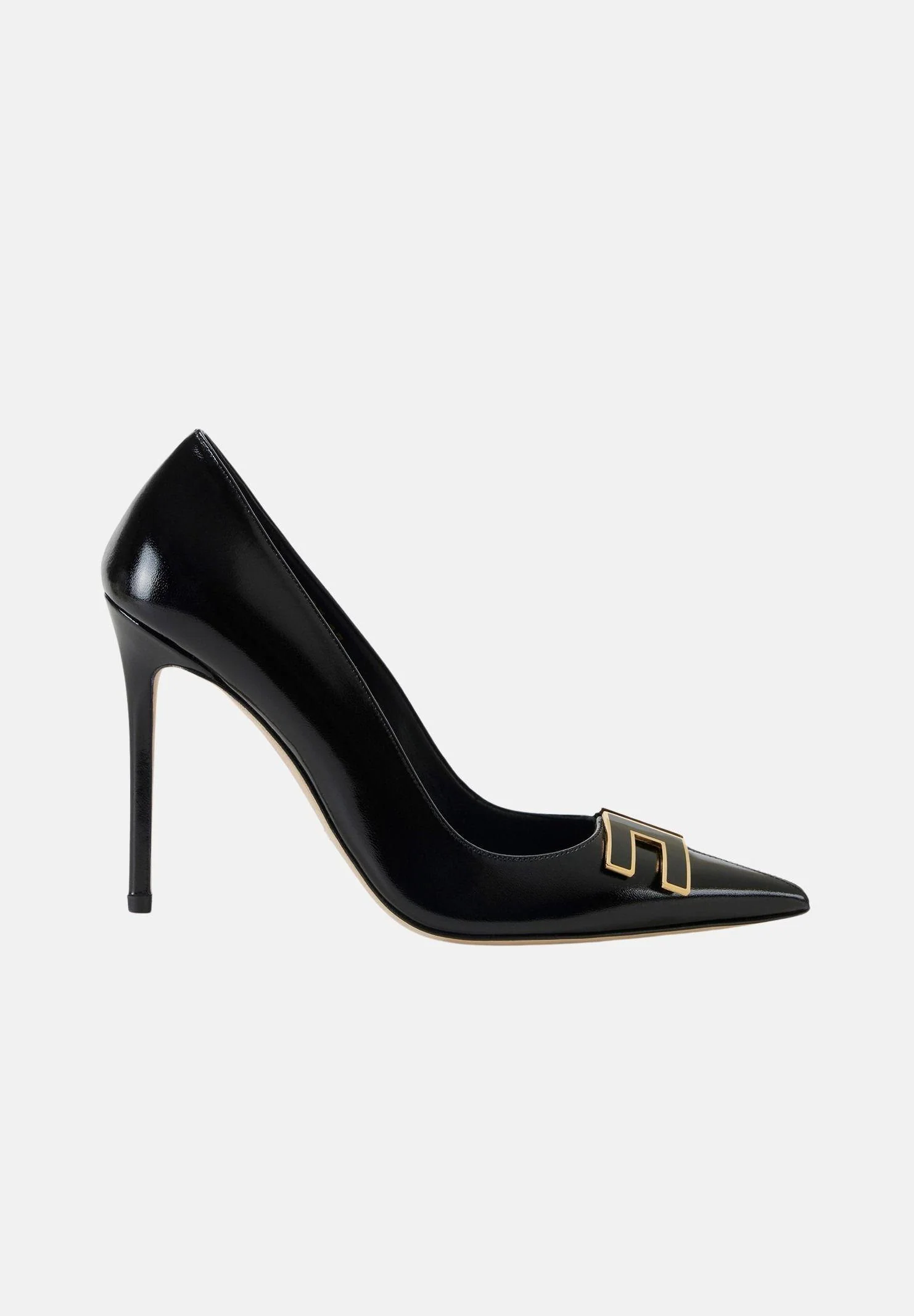 Image of ELISABETTA FRANCHI Decollete nere da donna con dettaglio logo