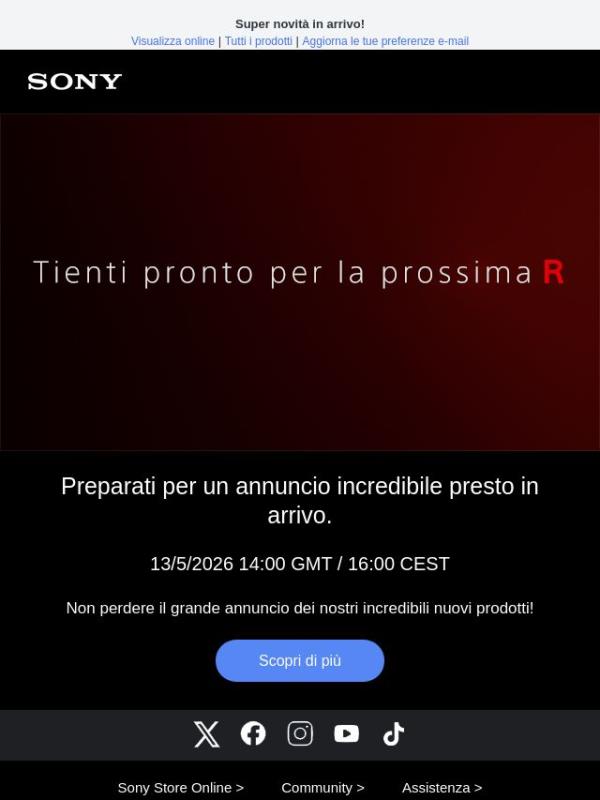 Super novità in arrivo!