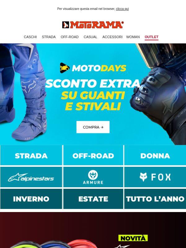 Motodays 🔴 EXTRA su guanti e stivali