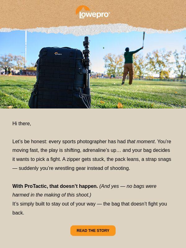 🎢 When the action gets wild. Your bag shouldn’t.