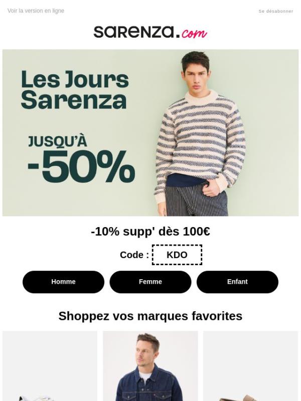 Les Jours Sarenza commencent ! Avec un KDO 🎁