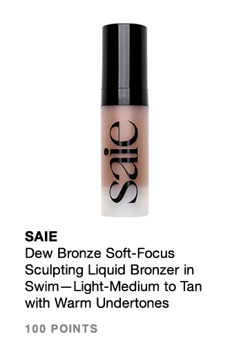 Saie Dew Bronze Soft-Focus Sculpting Liquid Bronzerin Shade Swim - light - medium to tan with warm undertones