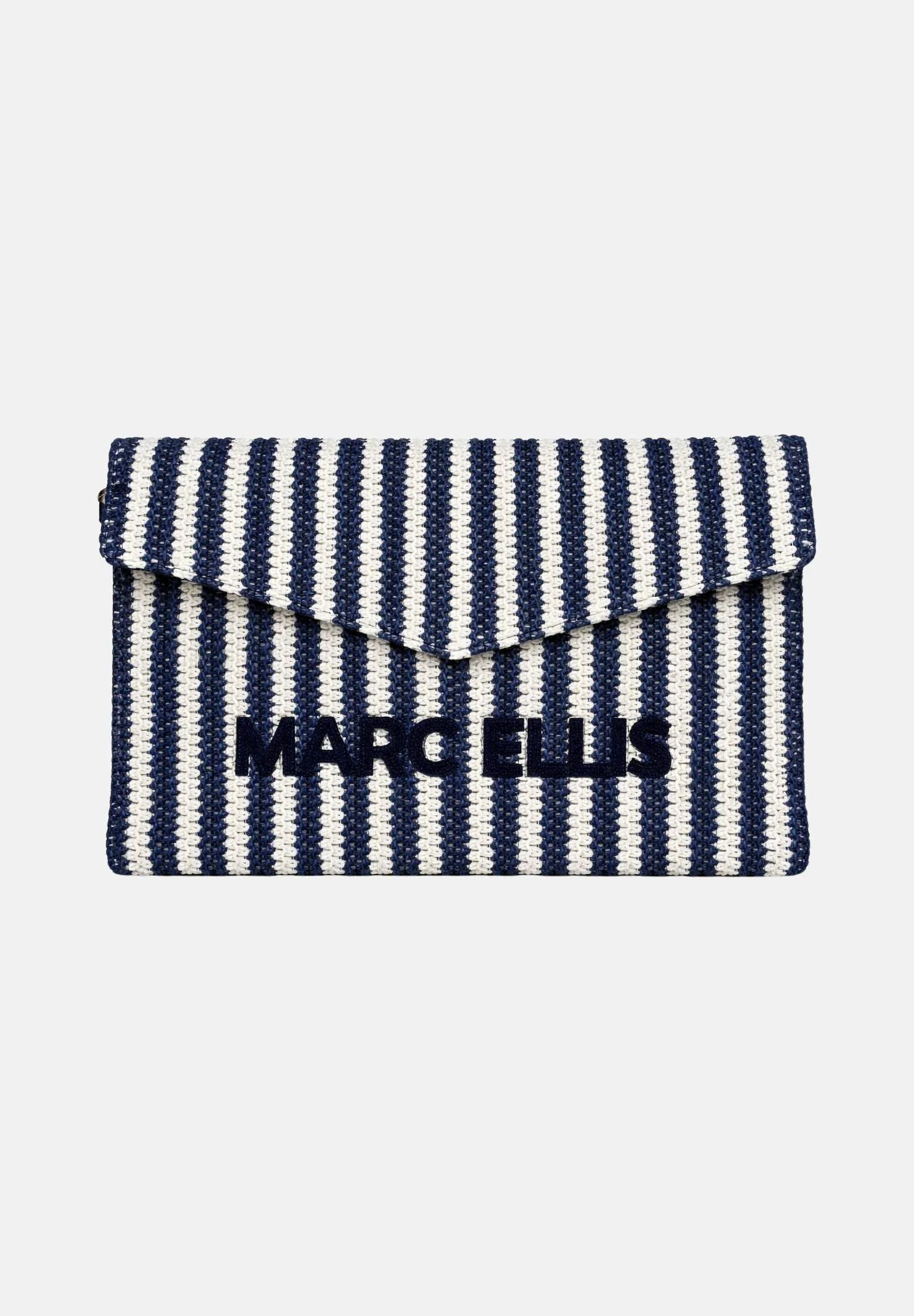 Image of MARC ELLIS Pochette Buby Eivissa C blu e bianca da donna