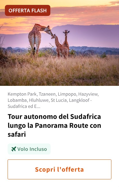 Tour autonomo del Sudafrica lungo la Panorama Route con safari