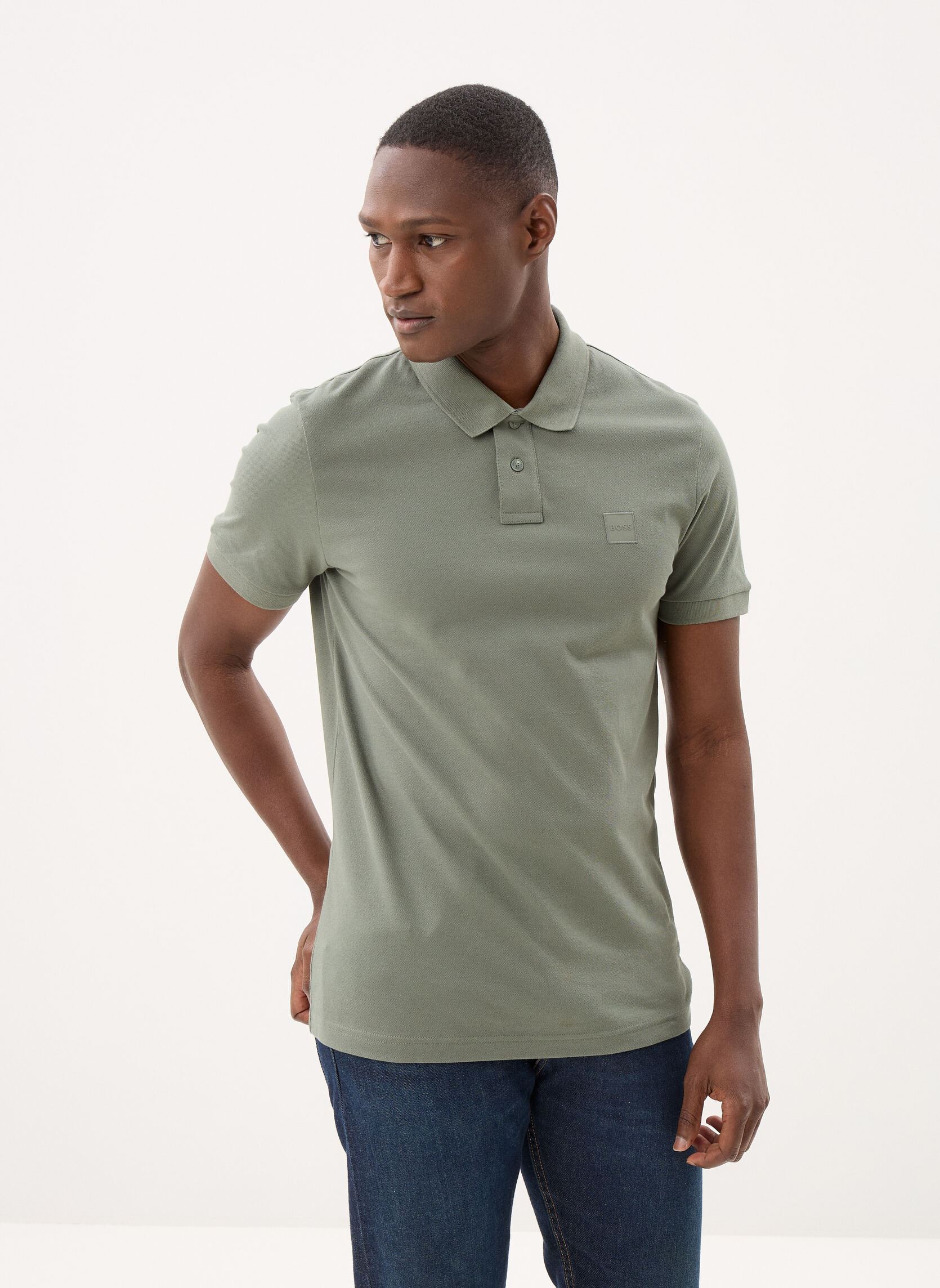 BOSS Polos manches courtes Passenger 50507803 homme gris