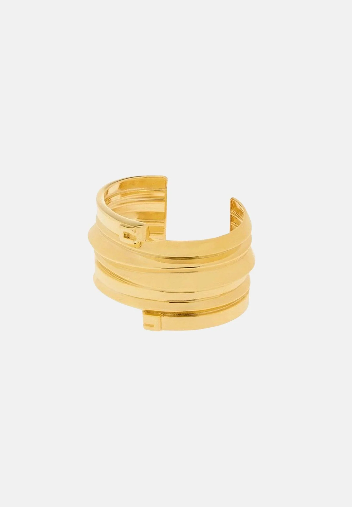 Image of ELISABETTA FRANCHI Bracciale cuff rigido oro da donna