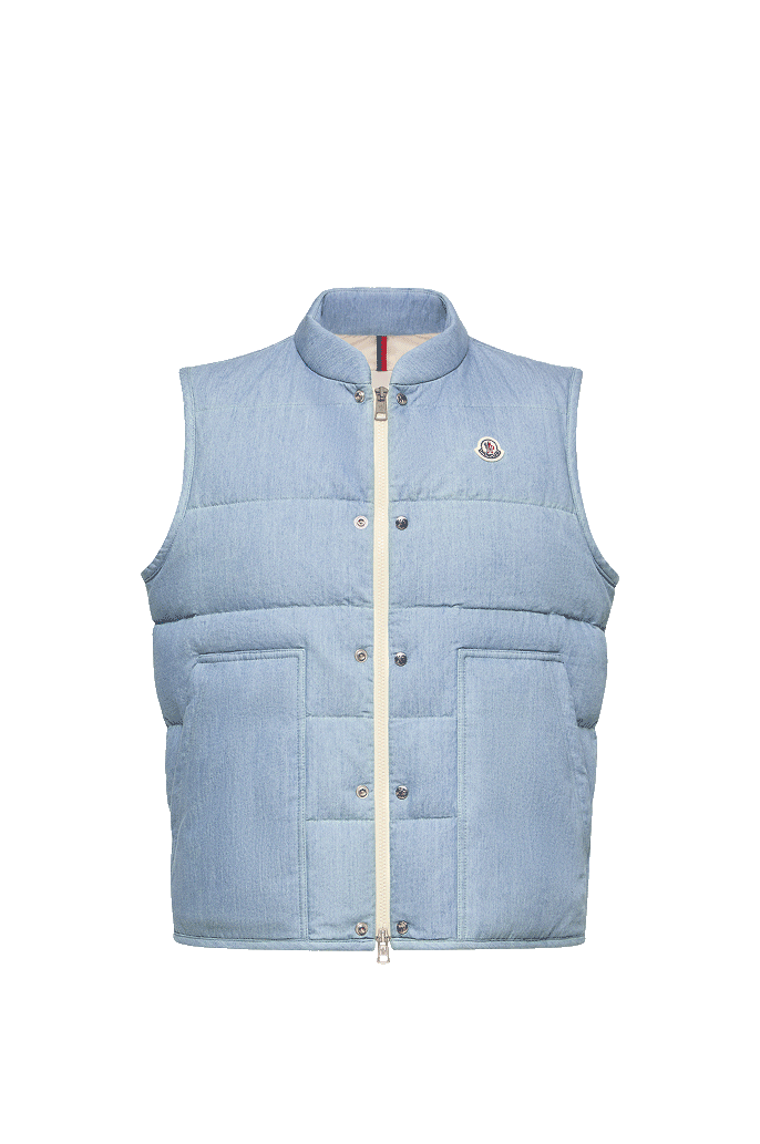 Gilet Heceta in denim imbottito in piuma