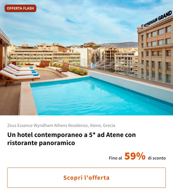Un hotel contemporaneo a 5* ad Atene con ristorante panoramico