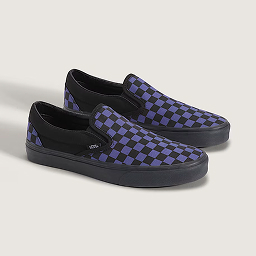 Black Twilight Haze Blue Classic Slip-On Checkerboard Shoe