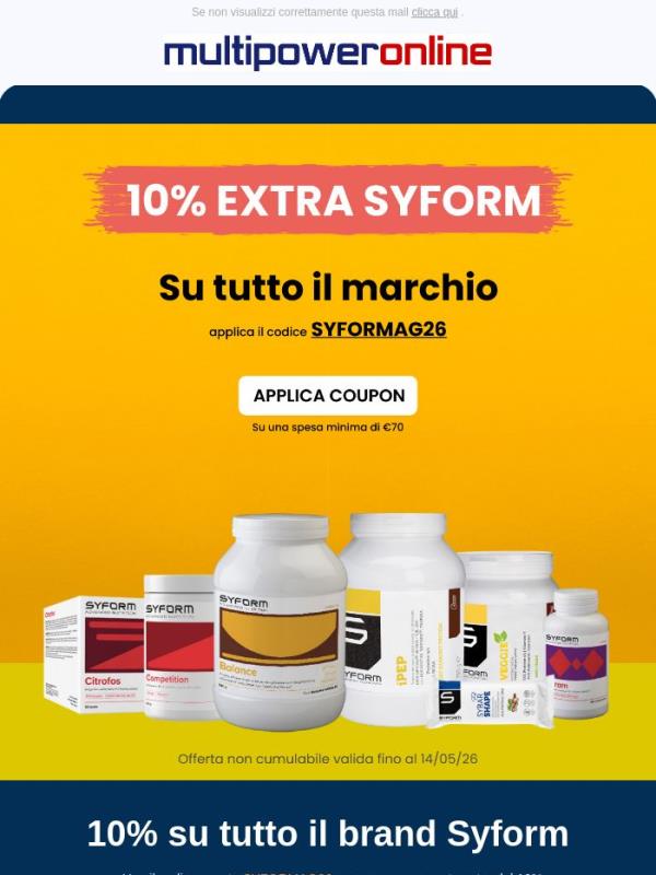✨-10% EXTRA su tutto il brand Syform 🤩