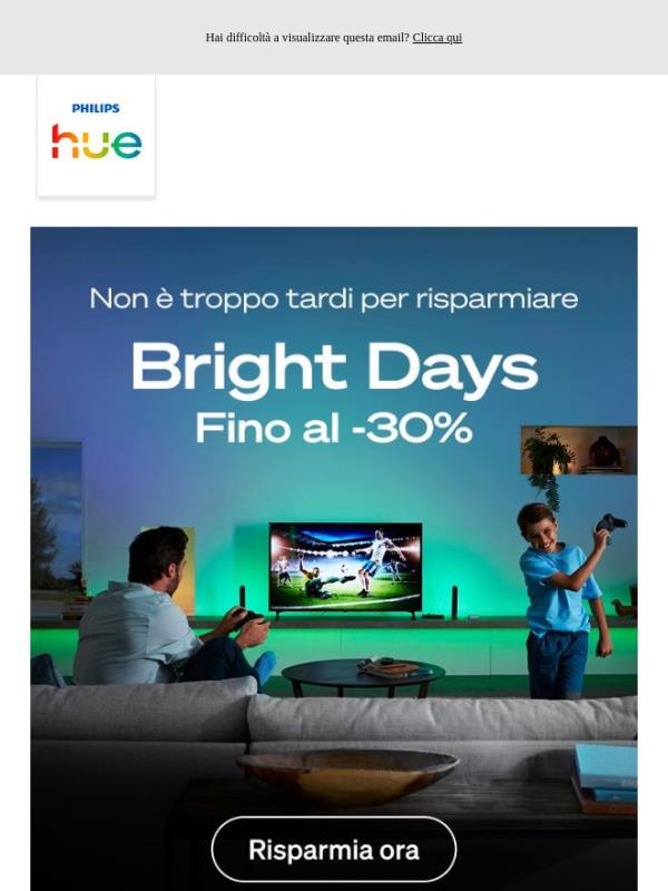 Non perdere i Bright Days  - Ti aspettano sconti fino al 30%!