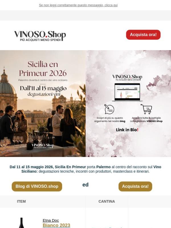 🌄 VINOSO | Sicilia En Primeur porta Palermo al centro del racconto sul Vino Siciliano