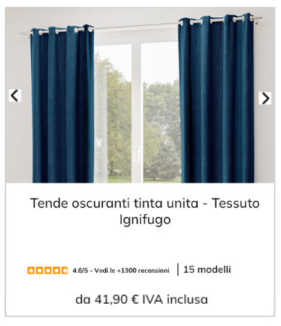 Tenda oscurante Tinta unita