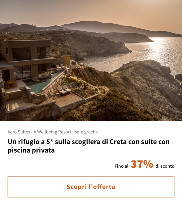 Un rifugio a 5* sulla scogliera di Creta con suite con piscina privata