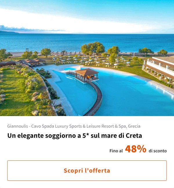 Un elegante soggiorno a 5* sul mare di Creta