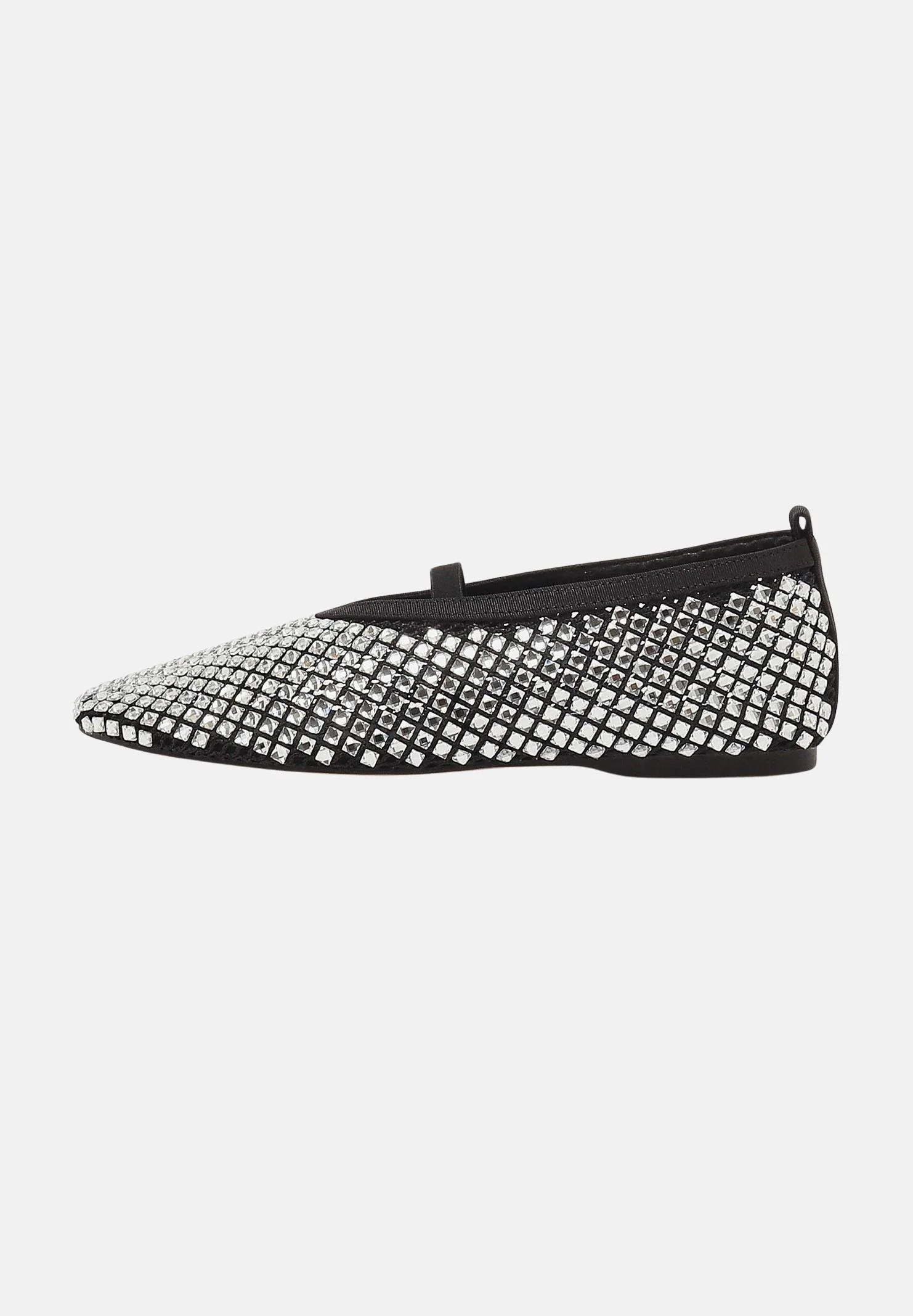 Image of TWENTY FOURHAITCH Ballerine BOUNTY nere e argento da donna