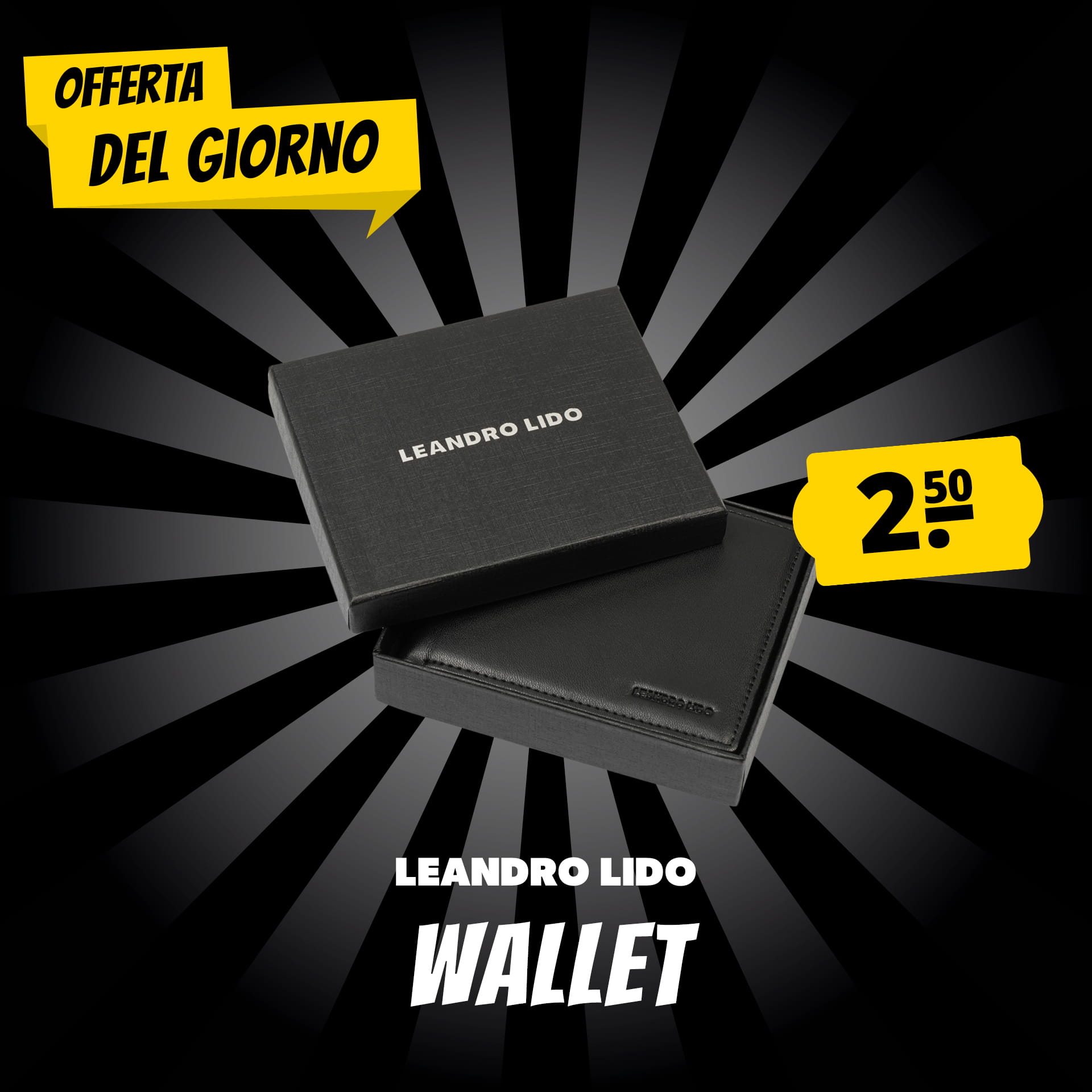 leandro lido classic portafoglio nero