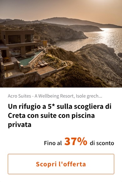 Un rifugio a 5* sulla scogliera di Creta con suite con piscina privata