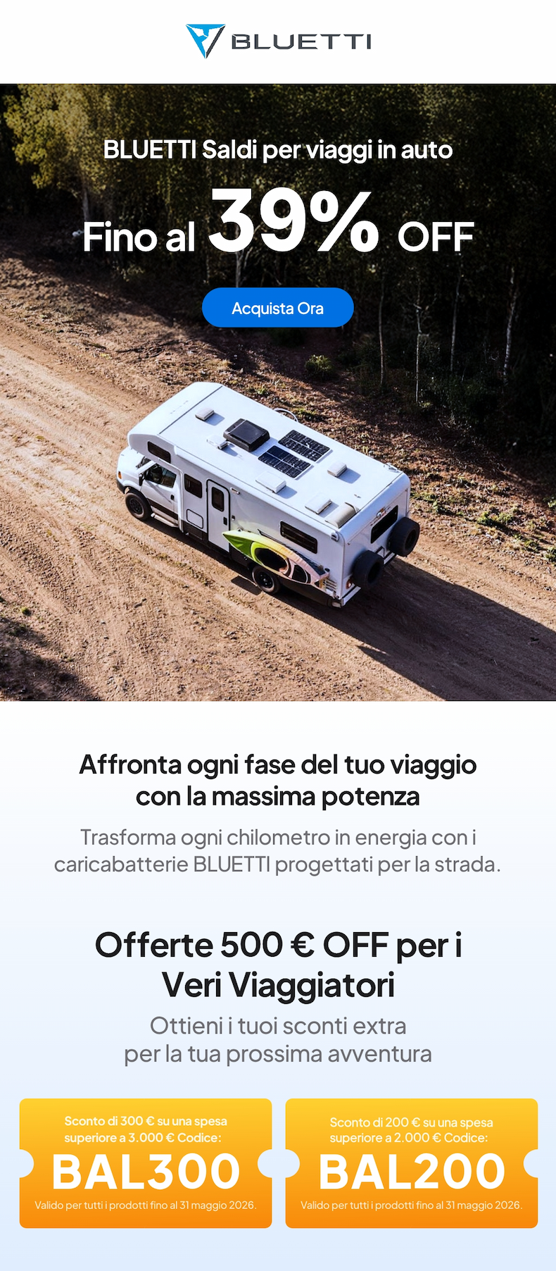 BLUETTI Road&trip Saldi