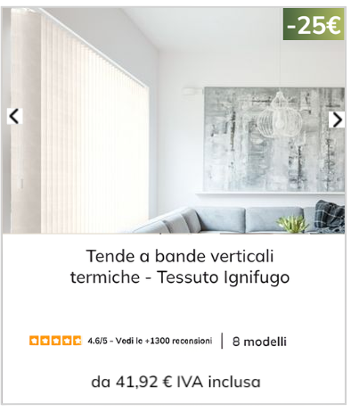 Tenda bande verticali termiche - Tessuto ignifugo