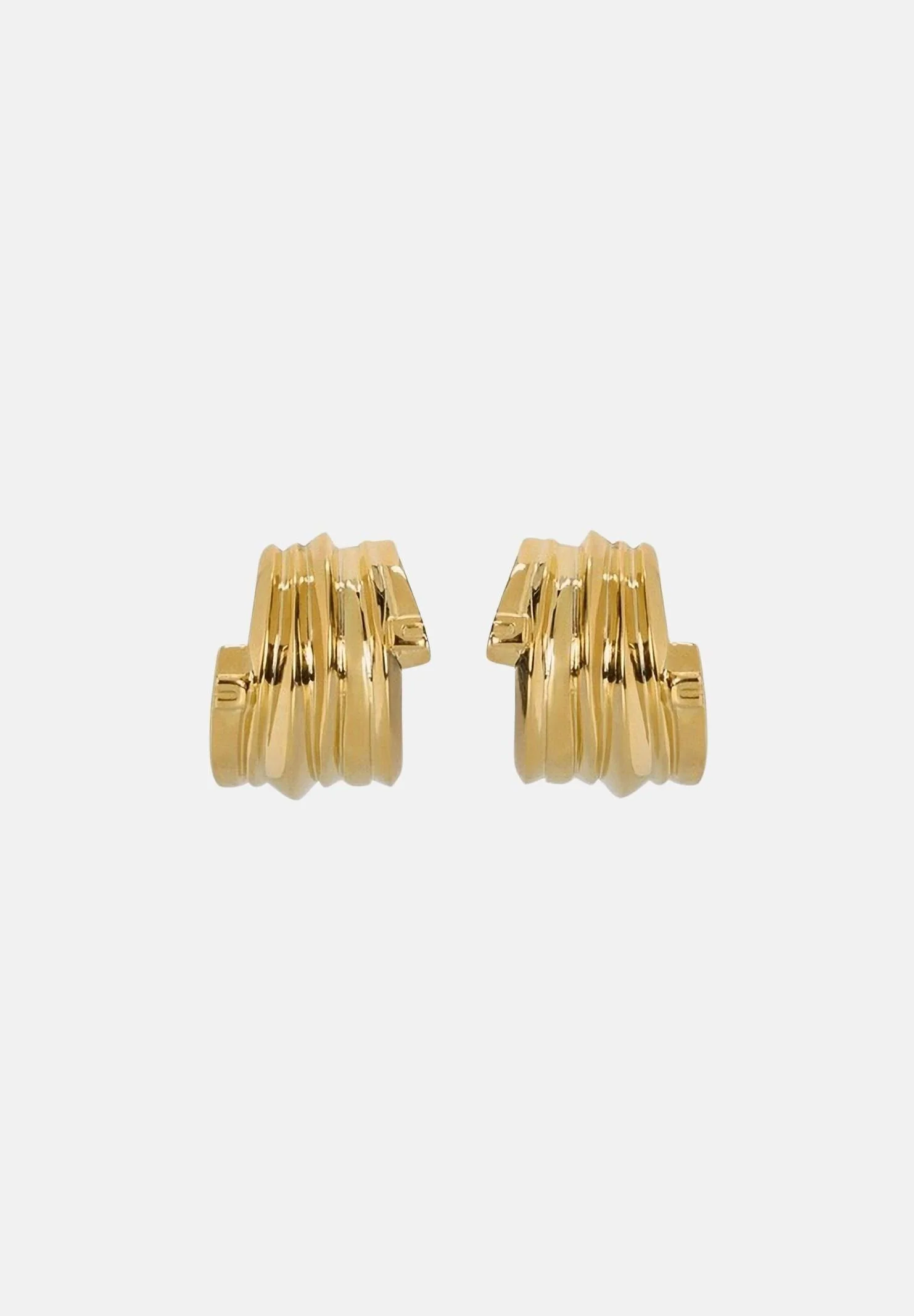 Image of ELISABETTA FRANCHI Orecchini oro da donna con micro-dettagli logo