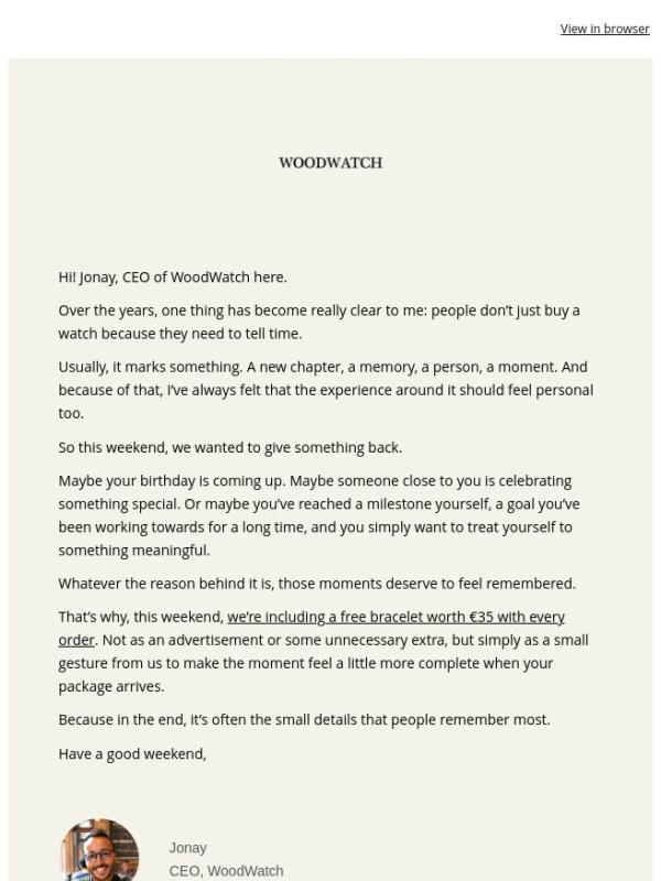 A small gesture from me personally
