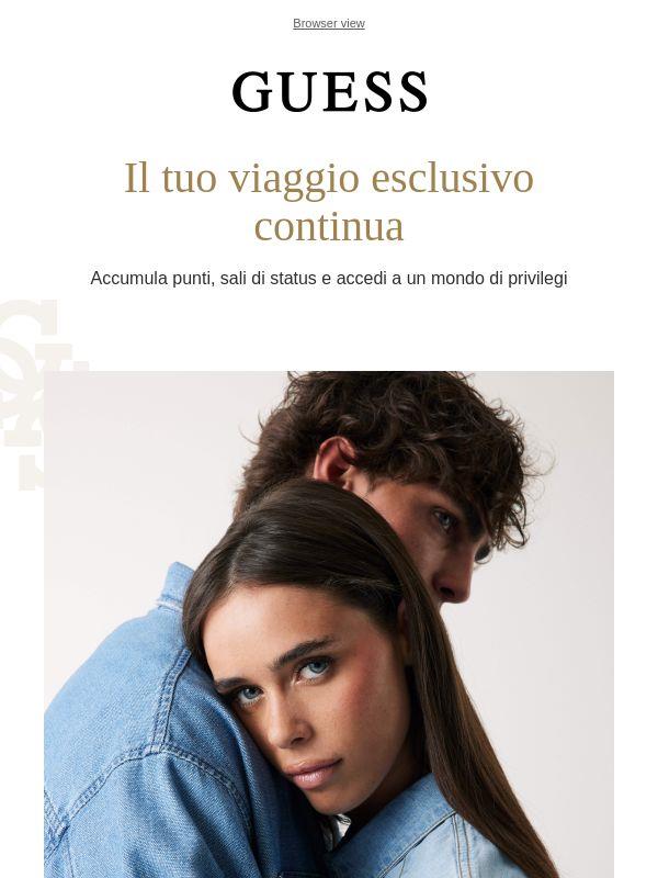 Il tuo percorso evolve. Scopri i livelli GUESS Élite