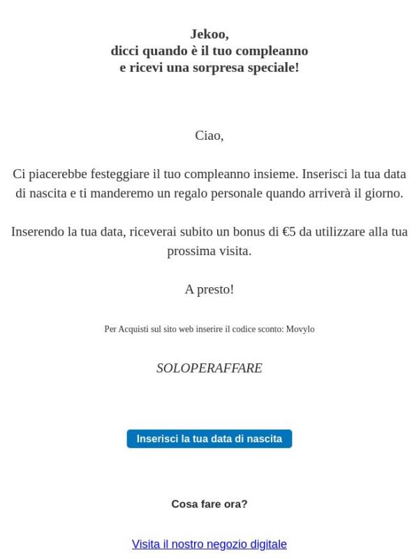 Jekoo, dicci quando è il tuo compleanno e ricevi un regalo
