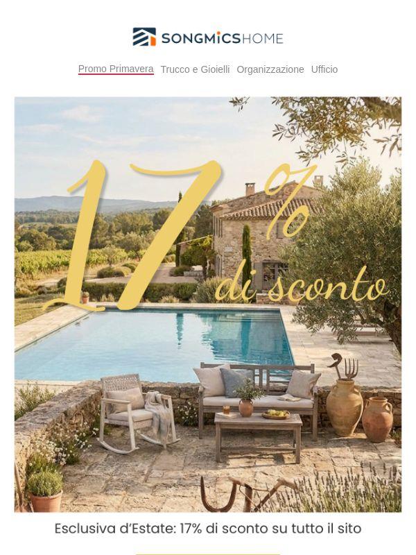 Ciao⛱️,Esclusiva d’estate: 17% di sconto su tutto il sito, 20% su categorie selezionate.