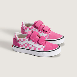 Fizz Pink Little Kids Old Skool V Checkerboard Shoe