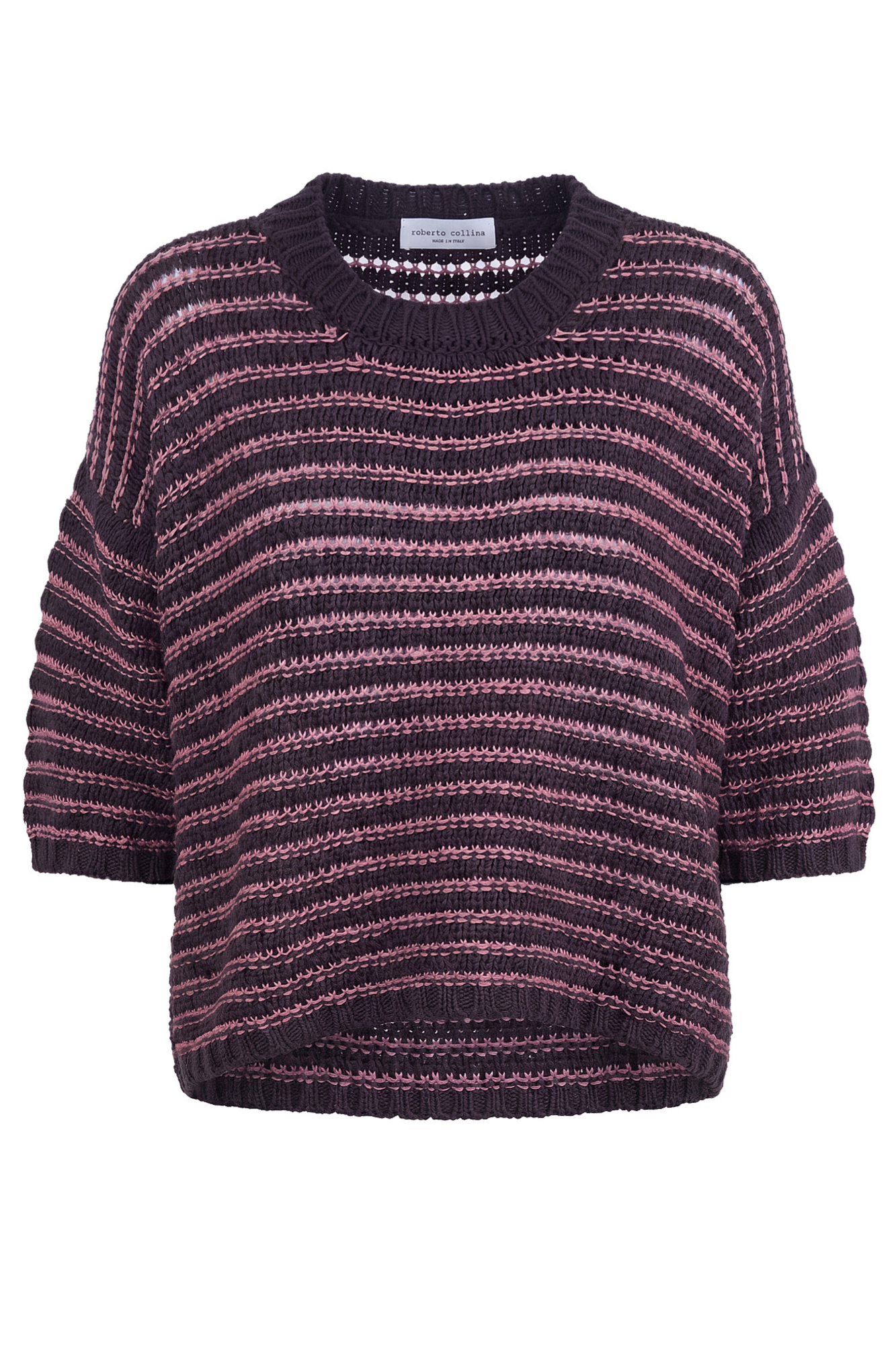Roberto Collina - Maglia - 470391 - Rosa/Moro - M / Rosa/Moro