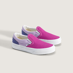 Color Block Purple Blues Little Kids Classic Slip-On Shoe