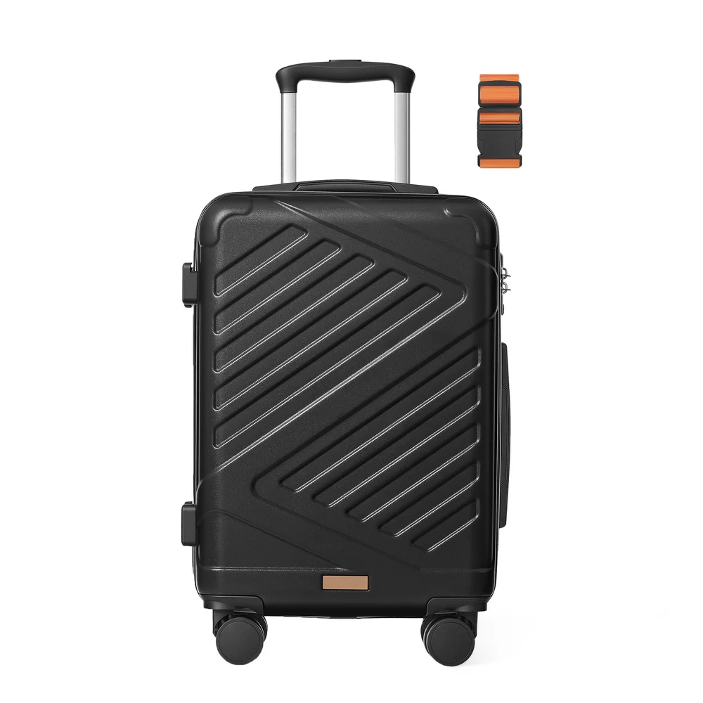Image of Trolley da Viaggio Valigia Espandibile con Cinghia e Chiusura TSA
