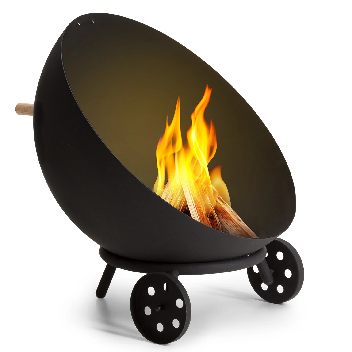 Fireball 66cm Basso Braciere da giardino con griglia Nero