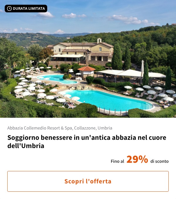 Soggiorno benessere in un'antica abbazia nel cuore dell'Umbria