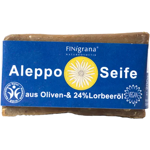FINigrana® Bio & Naturkosmetik Sapone di Aleppo - 24% di Olio di Alloro