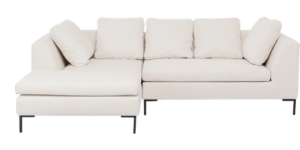 Gianni Corner Sofa, Cream, Left-Handed