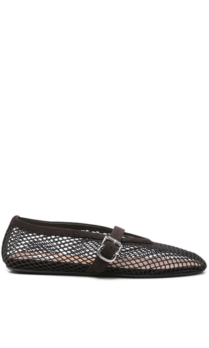 Fishnet leather ballets