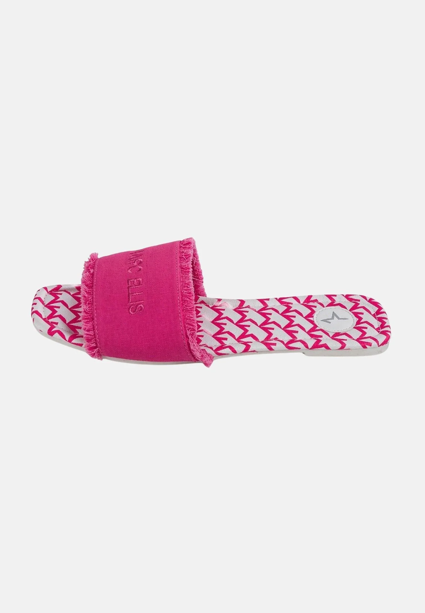 Image of MARC ELLIS Ciabatte bianche e fucsia da donna con logo
