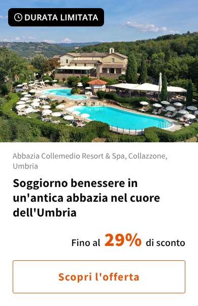 Soggiorno benessere in un'antica abbazia nel cuore dell'Umbria