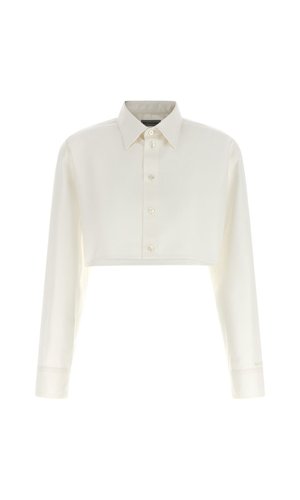 Cotton cropped shirt