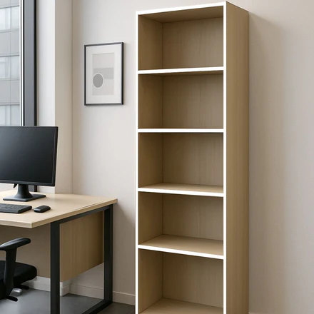 Libreria Scaffale da Parete 5 Ripiani Salvaspazio Mobile Multiuso cm 50x23x157