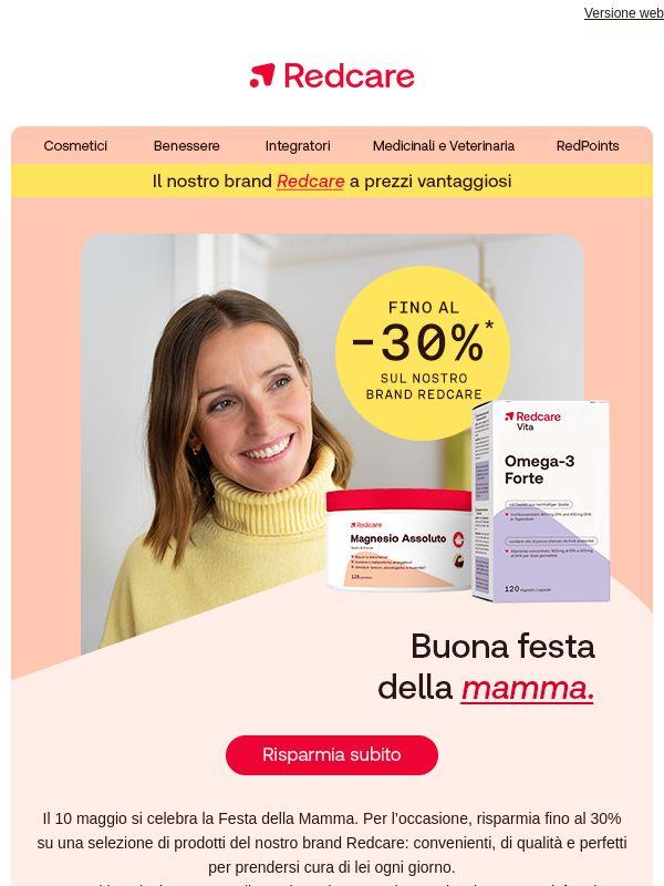 Fino al -30% di sconto Redcare per la Festa della Mamma! ❤️
